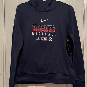 Nike Navy Braves Baseball Hoodie